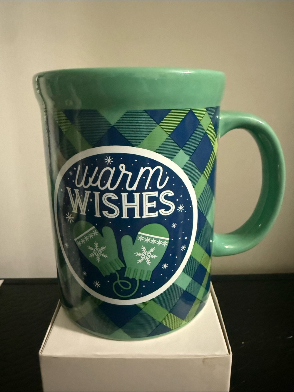 Green Mug Cup Designpac Warm Wishes 12 oz. Ceramic